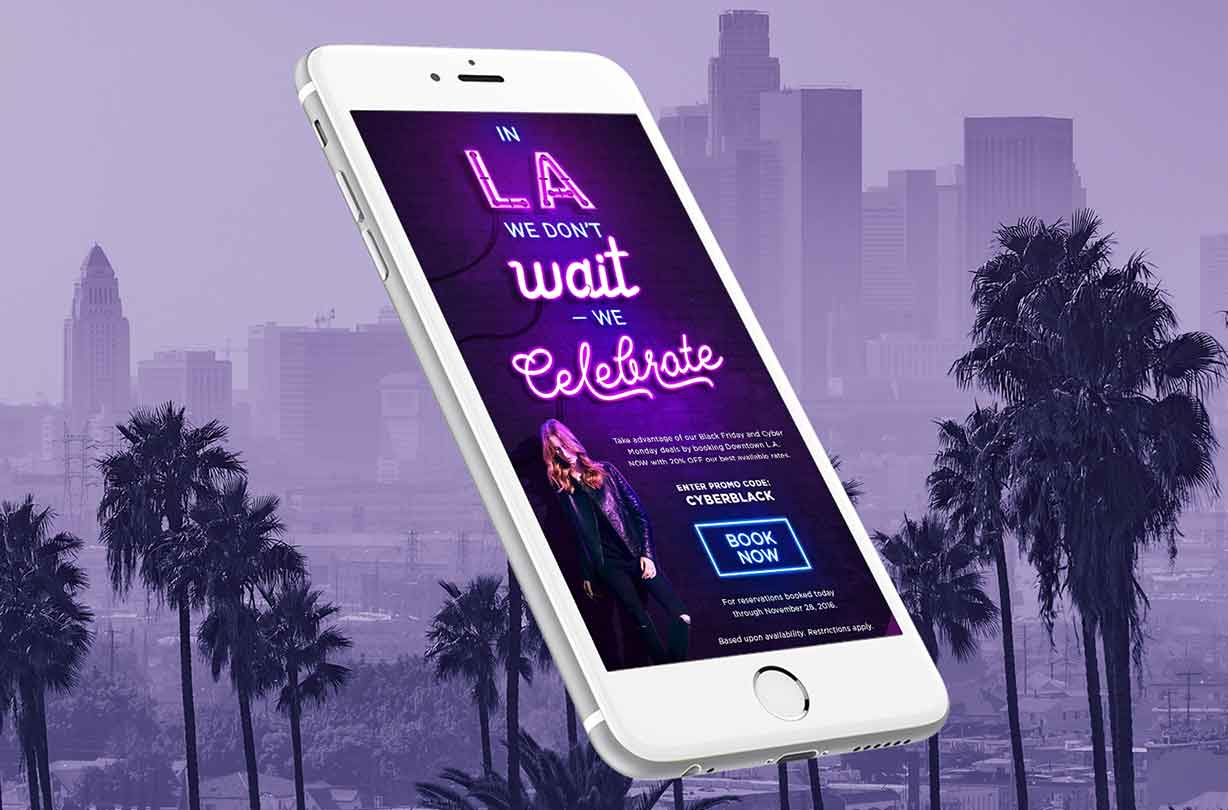 Email shown on a phone