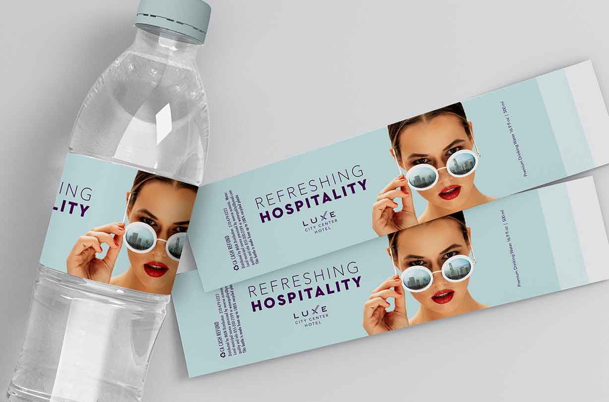 Water bottle label design
