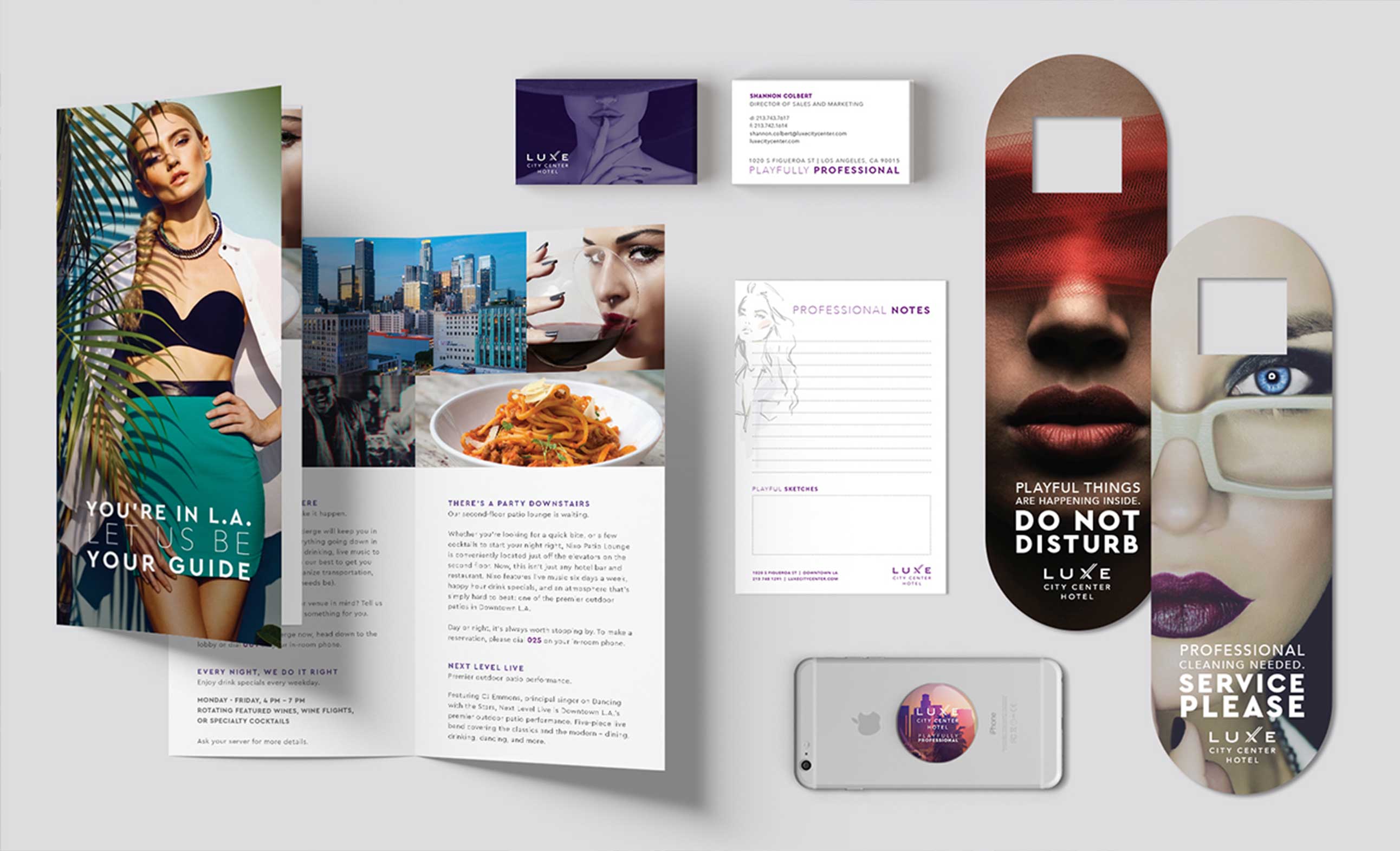 Hotel collateral designs