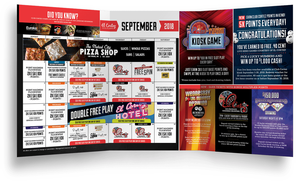 El Cortez mailer inner design