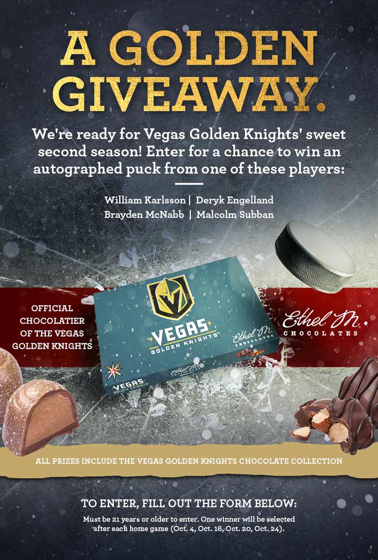 A Golden Giveaway. Alternate design for hockey content promotion.
