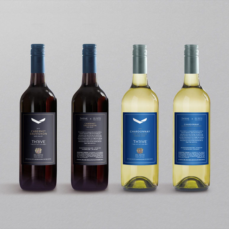 Thrive wine bottles