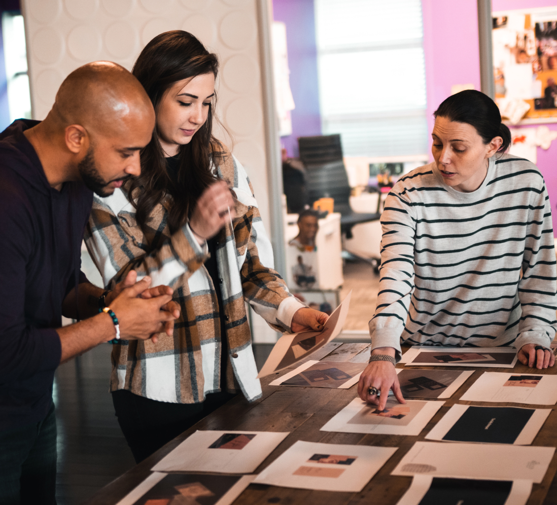 Designers looking at work